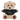 Nyckelring med teddybjörn - svart