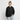 Kraftig oversize-luvtröja unisex med dragkedja - svart