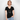 Klassisk T-shirt med V-ringning dam - svart