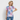 Premium-T-shirt unisex med batikmönster - rosa/lila/blå