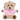 Nyckelring med teddybjörn - rosa