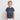 Ekologisk premium-T-shirt barn med heltäckande mönster - marinblå/flerfärgade hjärtan