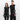 Collegesweatjacka - svart/vit