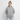 Kraftig oversize-luvtröja unisex med dragkedja - gråmelerad
