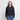 Ekologisk sweatshirt dam med kort dragkedja från SPREAD - marinblå