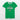 Kontrast-t-shirt herr kellygrön/vit / m med markerad tryckyta med texten din design