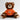 Designa och Tryck på Minifeet® Recycelbär® Brun Guldorange / en Storlek