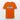 Premium-t-shirt herr orange / s med markerad tryckyta med texten din design